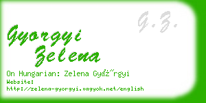 gyorgyi zelena business card